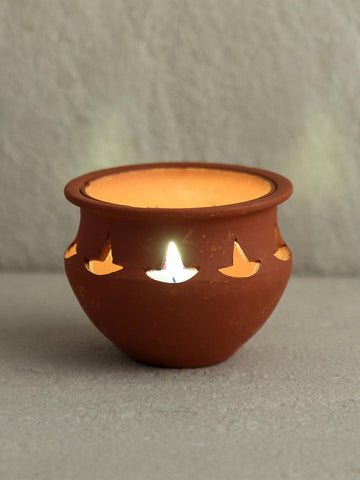 Handcrafted Diya Matka Set of 2 – Diya Cuts - Eyaas