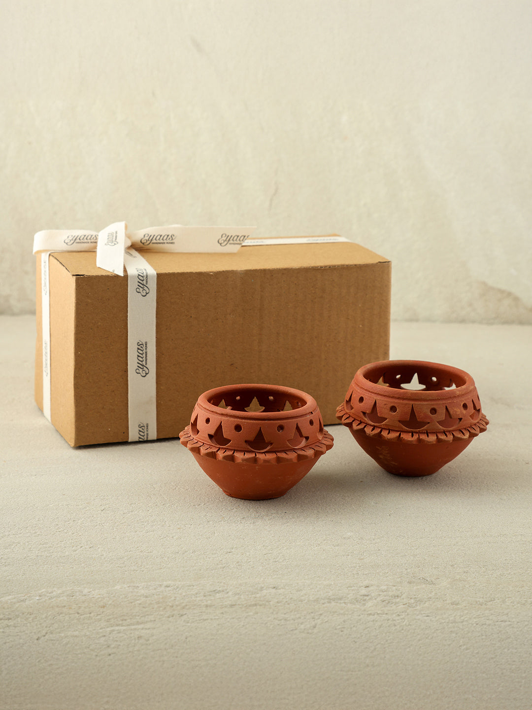 Clay Matka Diya - Set of 2