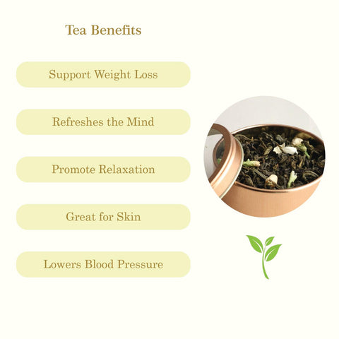 Tea Pot, Cup & Jasmine Green Teas (40 gms) Set - Eyaas