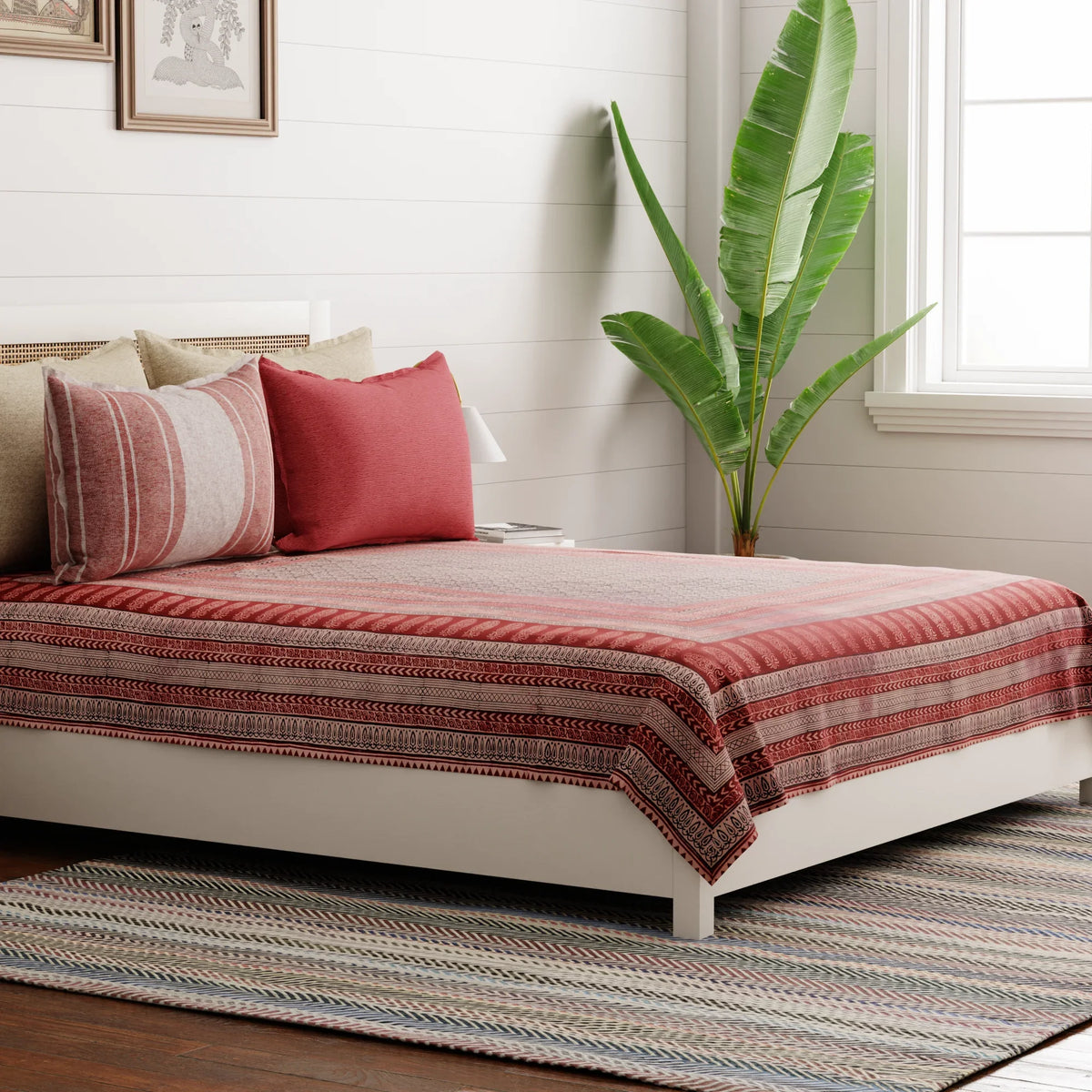 Bagh Print Paisley Bed Cover - 90" x 108"