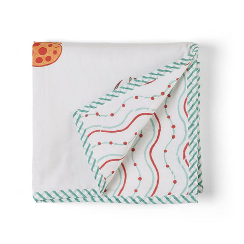 Jellyfish Block-Print Baby Dohar, Set of 2, 40x40 - Eyaas