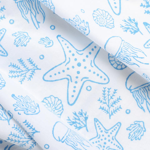 Sea-Themed Kids Bedding Set of 3, Blue & Green, 40x40 - Eyaas