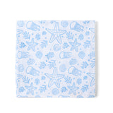 Hand Block Printed Cot Sheet Blue 40x40