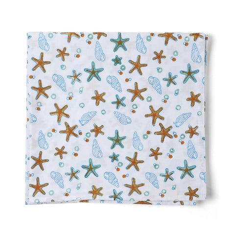 Sea-Themed Kids Bedding Set of 3, Orange & Blue, 60x90 - Eyaas