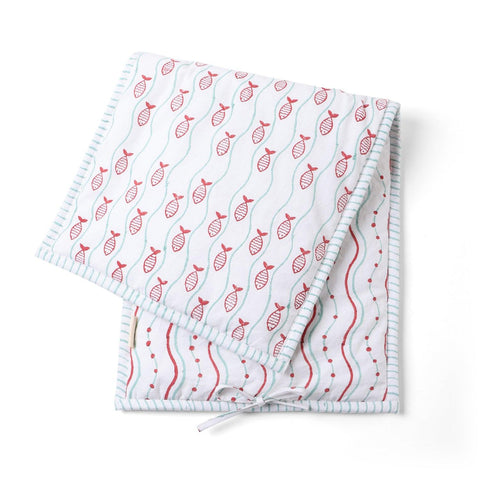 Hand Block Printed Crib Bumper - Eyaas