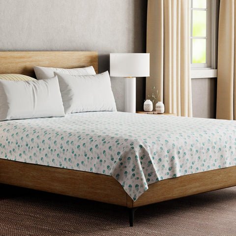 Jellyfish Hand Block Printed Bed Cover 90x108 Inches - Eyaas