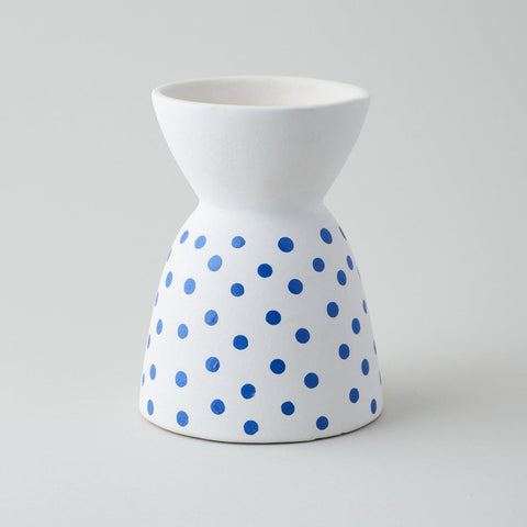 Ceramic Flower Vase, Set of 2, Dot & Triangle - Eyaas
