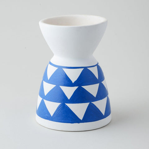 Ceramic Flower Vase, Set of 2, Dot & Triangle - Eyaas