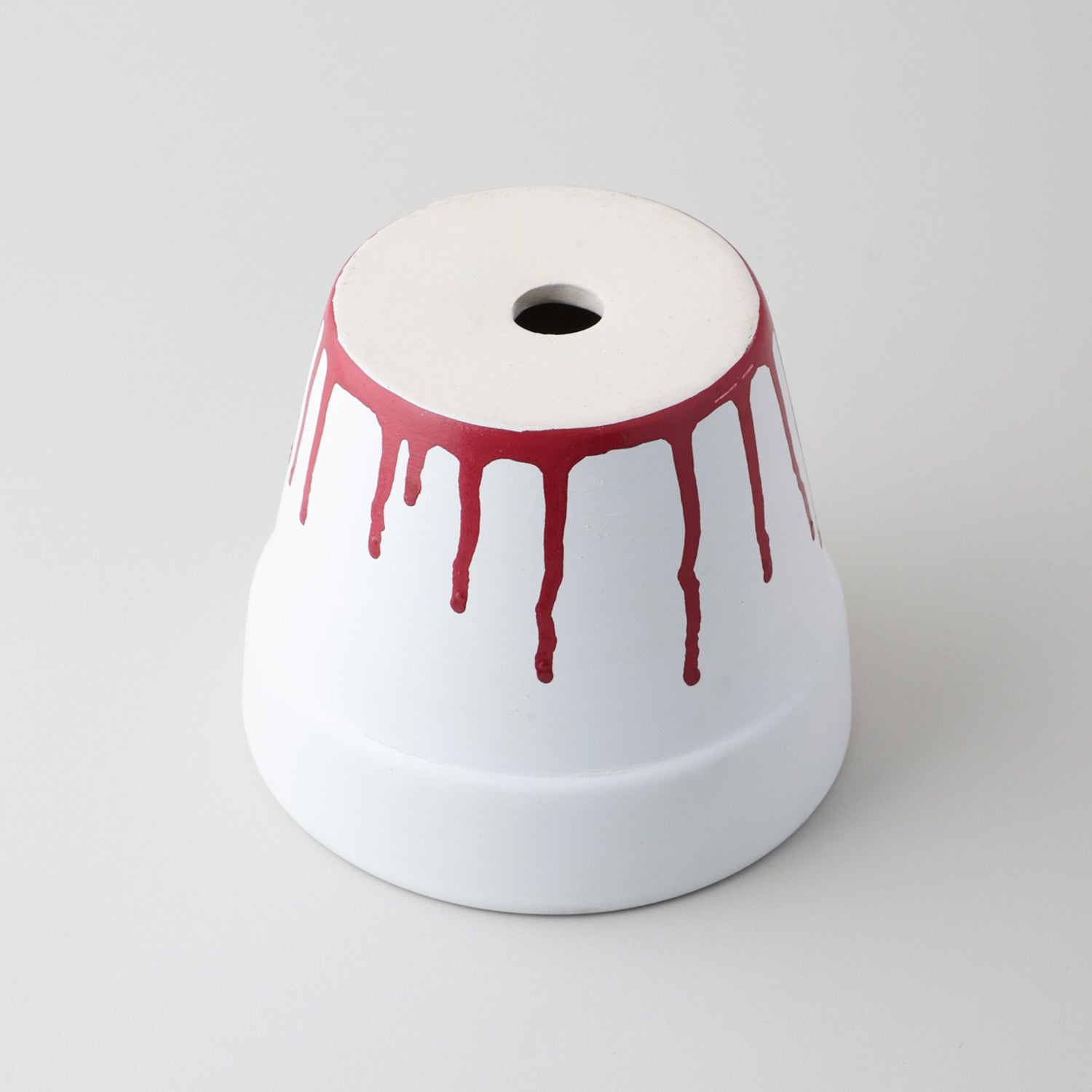Ceramic Planter Red & White - 4x5