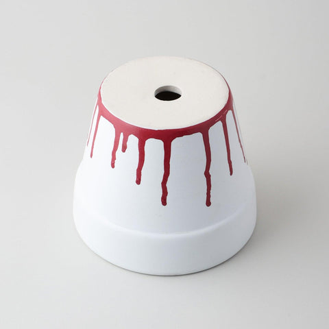 Paint Drip Ceramic Planter Red & White - 4x5 - Eyaas