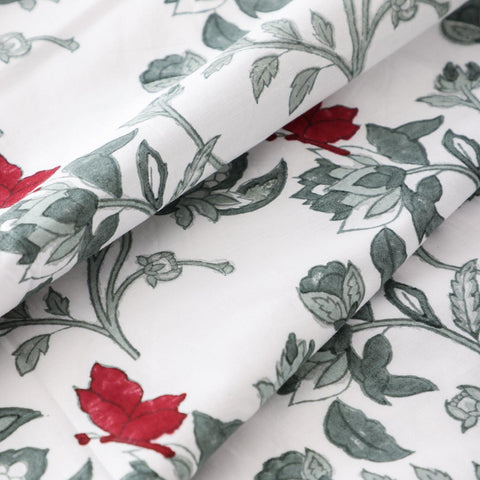 Jaal Design Hand Block Printed Duvet Cover Set, 90x108 - Eyaas