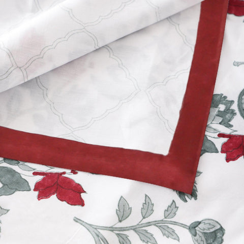 Jaal Design Hand Block Printed Duvet Cover Set, 90x108 - Eyaas