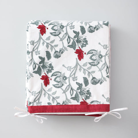 Jaal Design Hand Block Printed Duvet Cover Set, 90x108 - Eyaas
