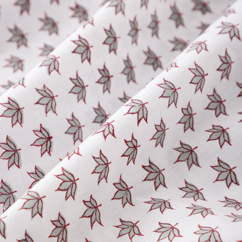 Grey Lotus Block Printed Percale Bed Sheet Set - Eyaas