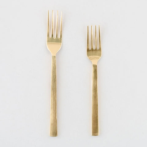 Set of 5 Stainless Steel Cutlery Set with Brass Coating - Eyaas