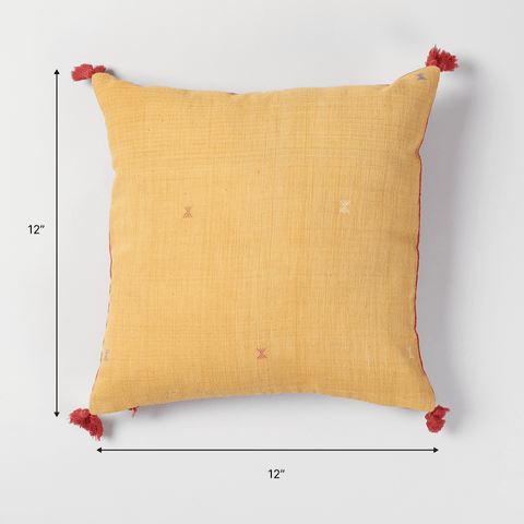 Mustard Cotton Cushion Covers 12x12 - Set of 2 - Eyaas