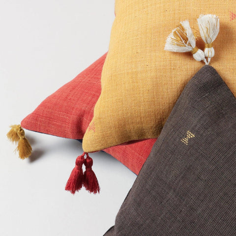 Handwoven Cotton Cushion Covers 12x12 - Set of 3 - Eyaas