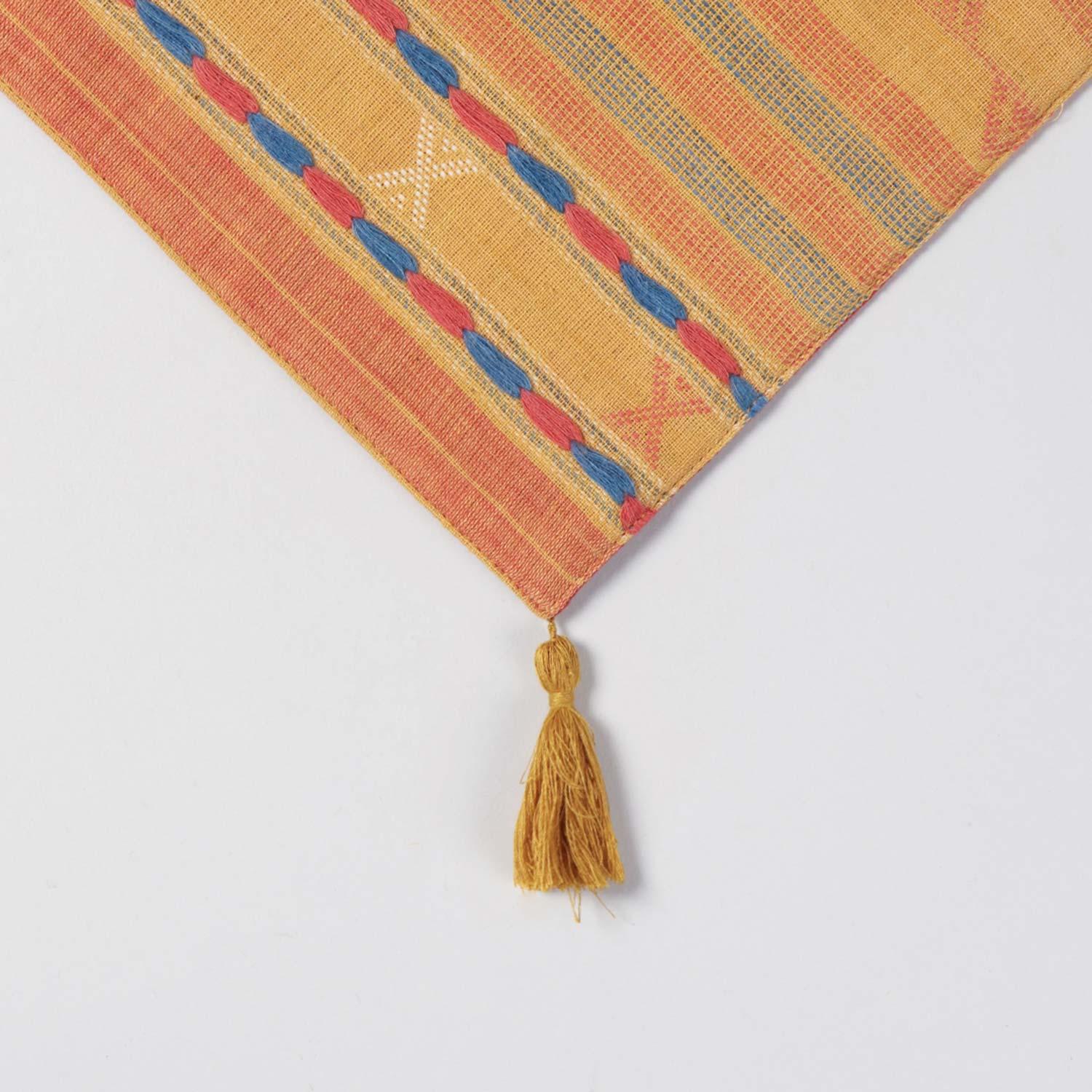 Mustard Cotton Handwoven Cotton Table Runner
