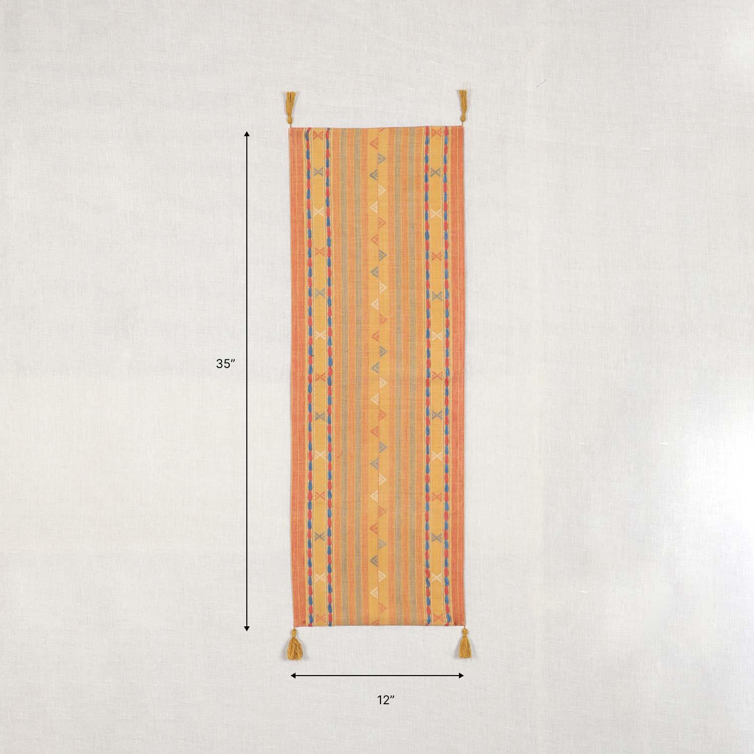 Mustard Cotton Handwoven Cotton Table Runner
