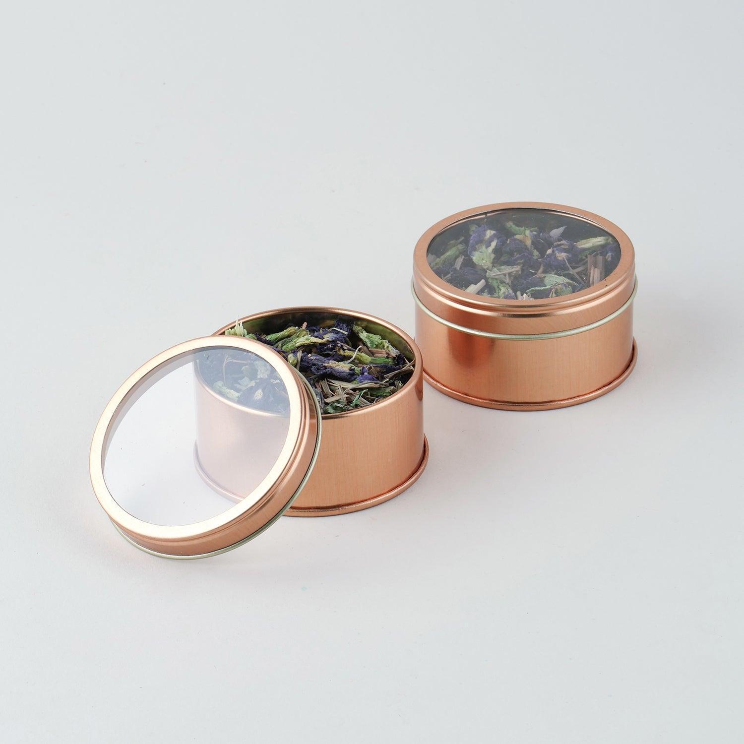 Ceramic Cups & Mystical Blue Herbal Tea (40 gms) Gift Set - Eyaas