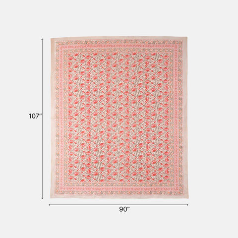King-size Lotus Printed Bedcover, Pink
With 2 Pillow Cases - Eyaas
