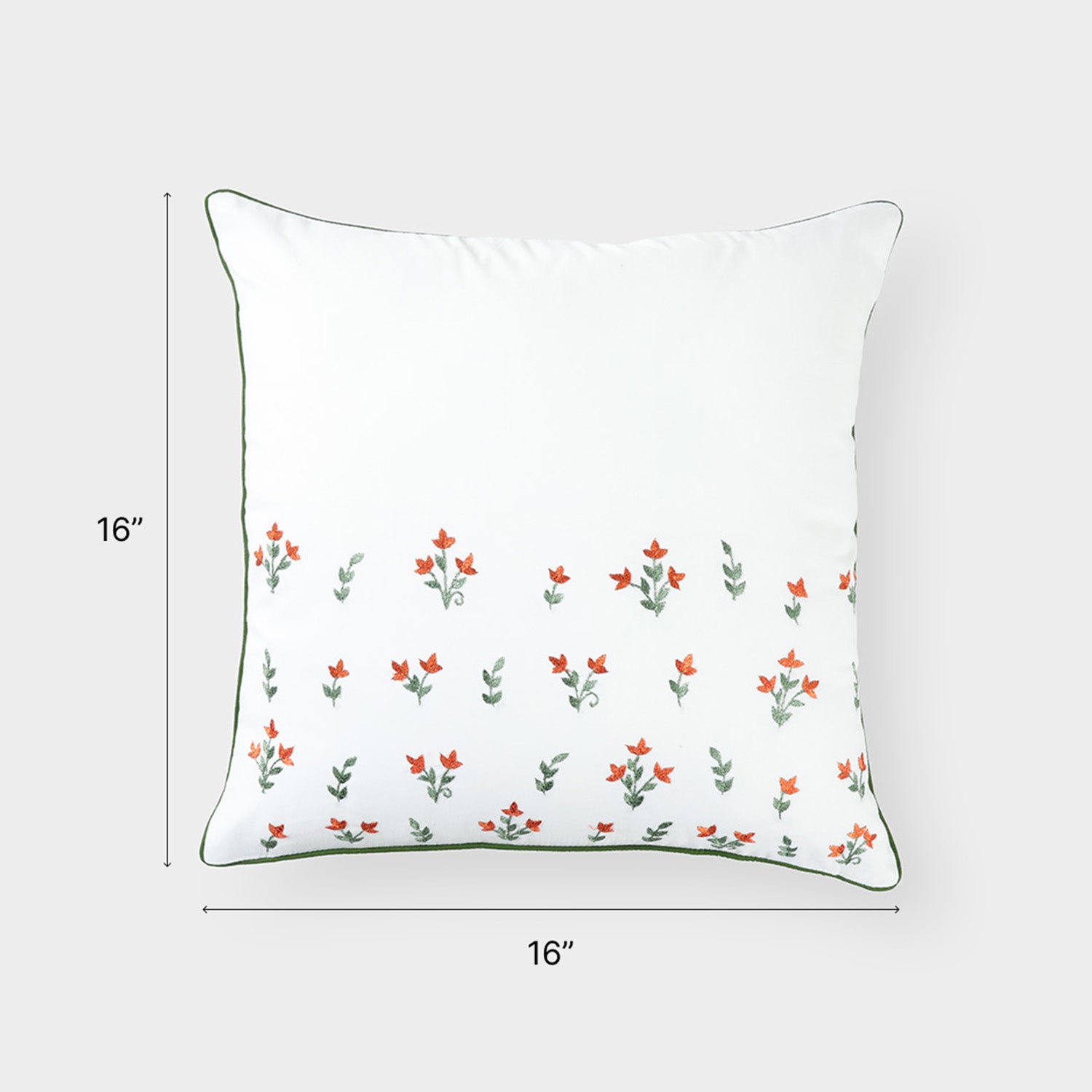 Flower Buti Hand Embroidered Cushion Cover Set of 2
