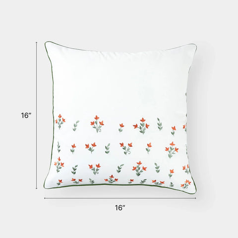 Flower Buti Hand Embroidered Cushion Cover Set of 2 - Eyaas