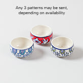 Curved Ceramic Dip Bowls Set of 3 (Multi-Colour)