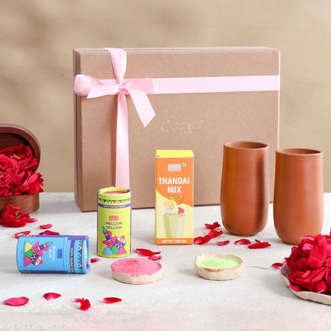 Holi Thandai & Gulal Gift Hamper, Pack of 5