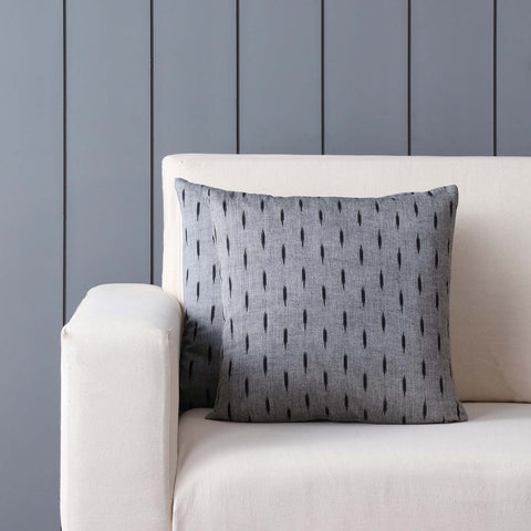 Ikat Cushion Cover 16x16, Set of 2, Grey