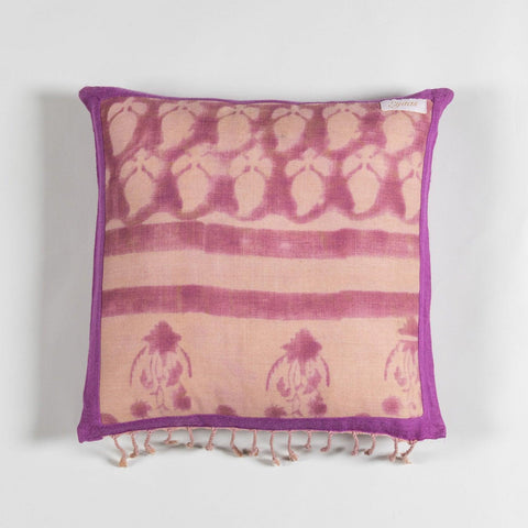 Mango Printed 16x16 Cushion Cover, Purple & Lilac - Eyaas