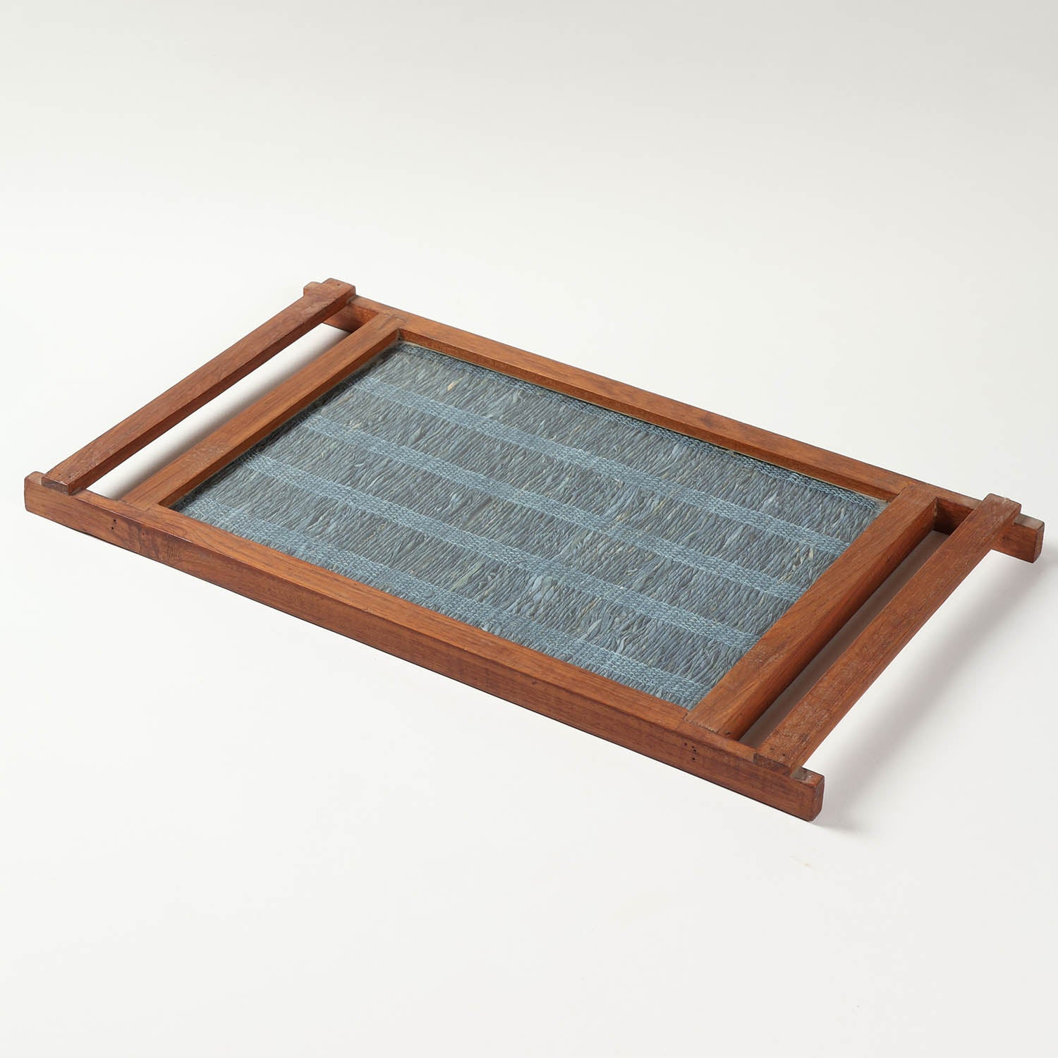 Sheesham Wood & Woven Cotton Tray
