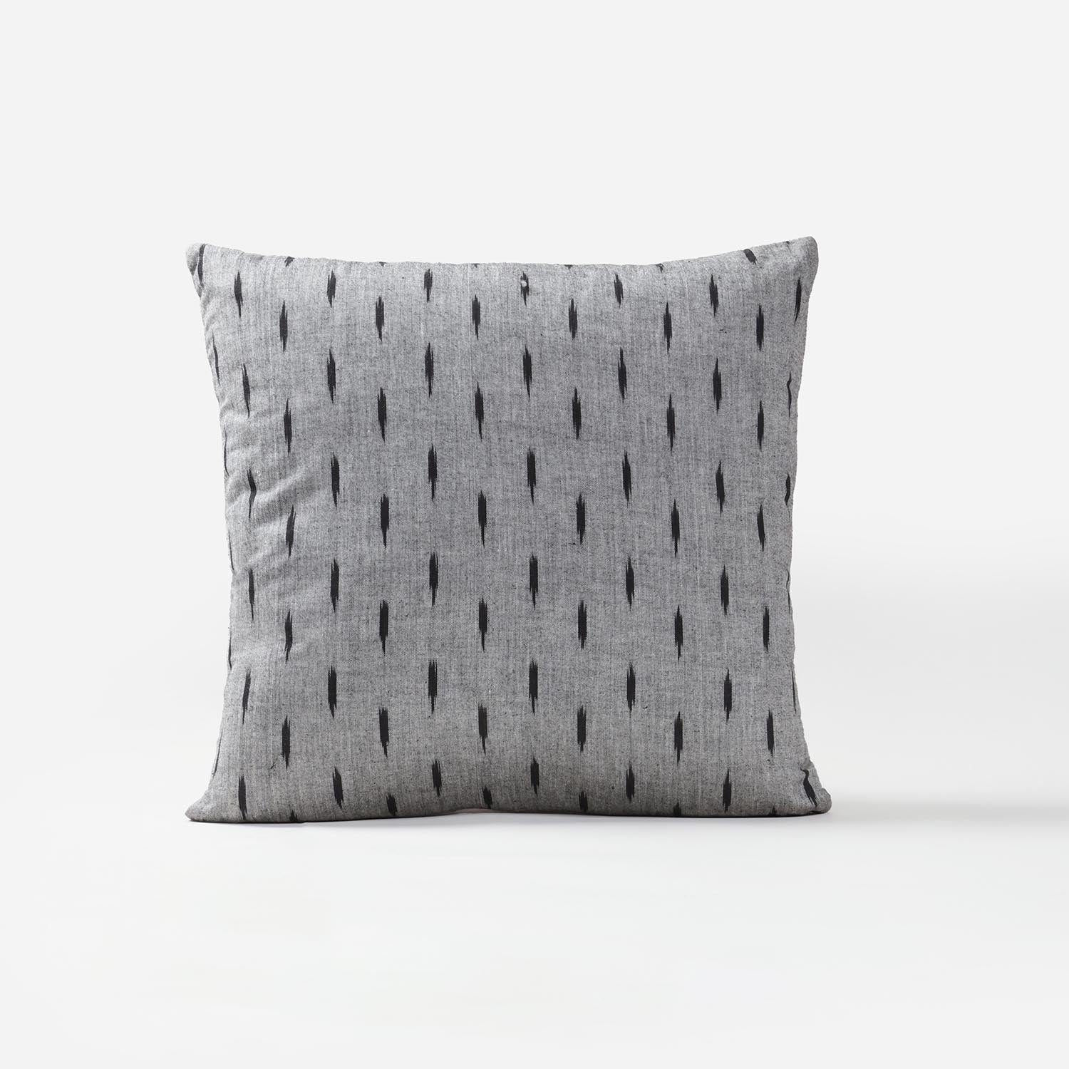 Ikat Cushion Cover 16x16, Set of 2, Grey