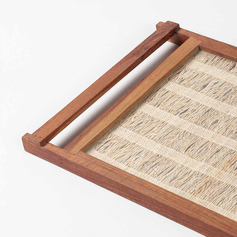 Sheesham Wood & Woven Cotton Tray - Eyaas