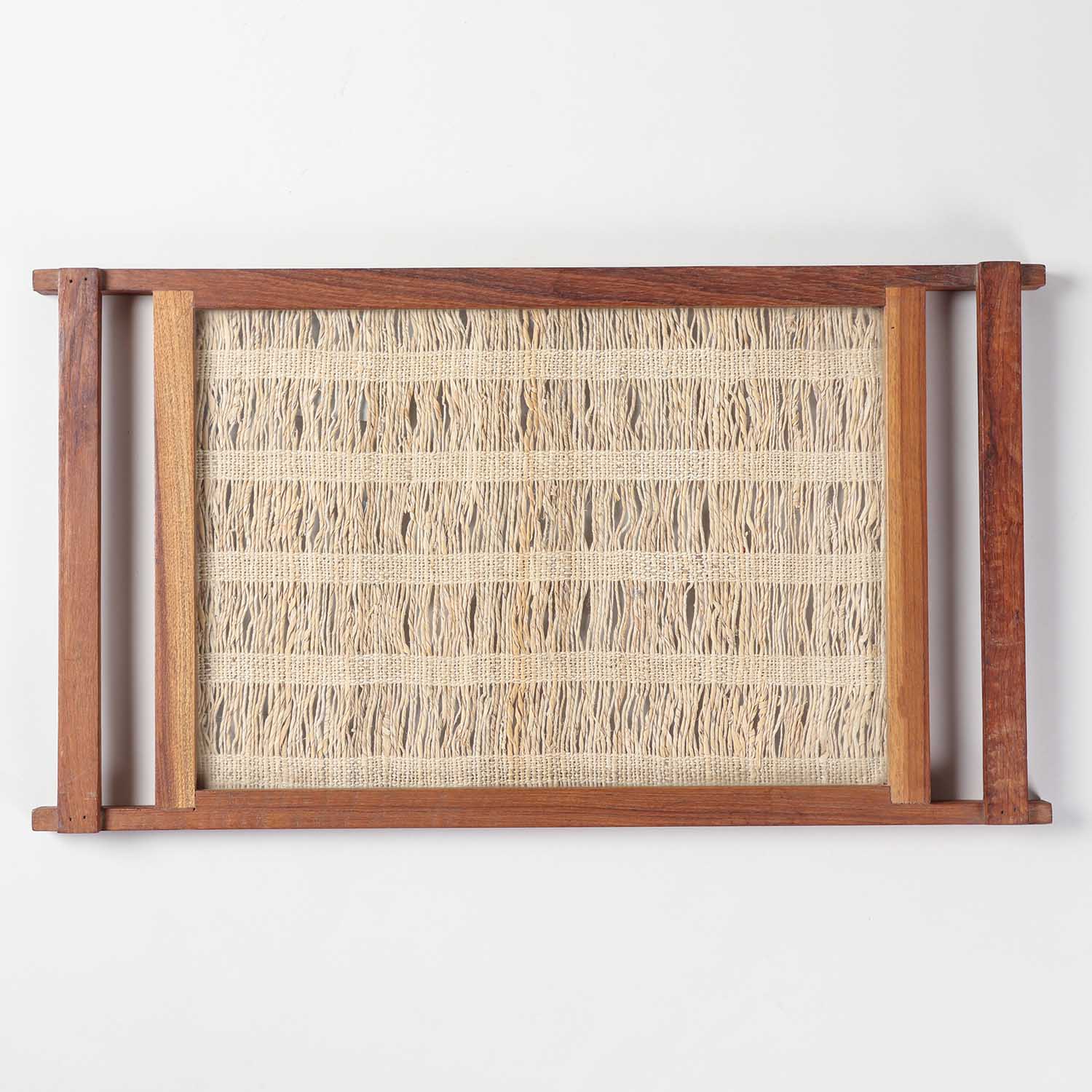 Sheesham Wood & Woven Cotton Tray
