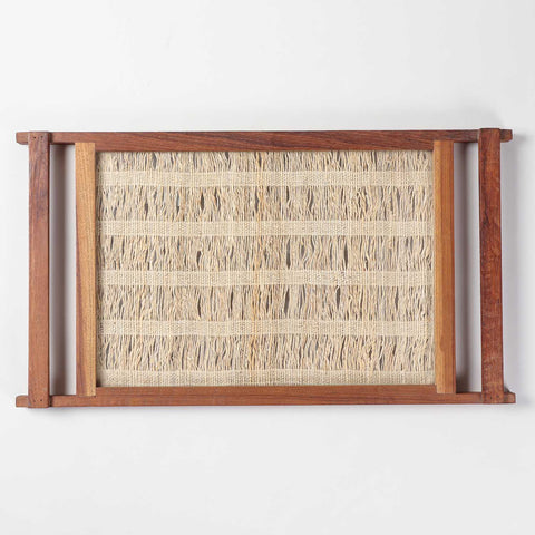 Sheesham Wood & Woven Cotton Tray - Eyaas