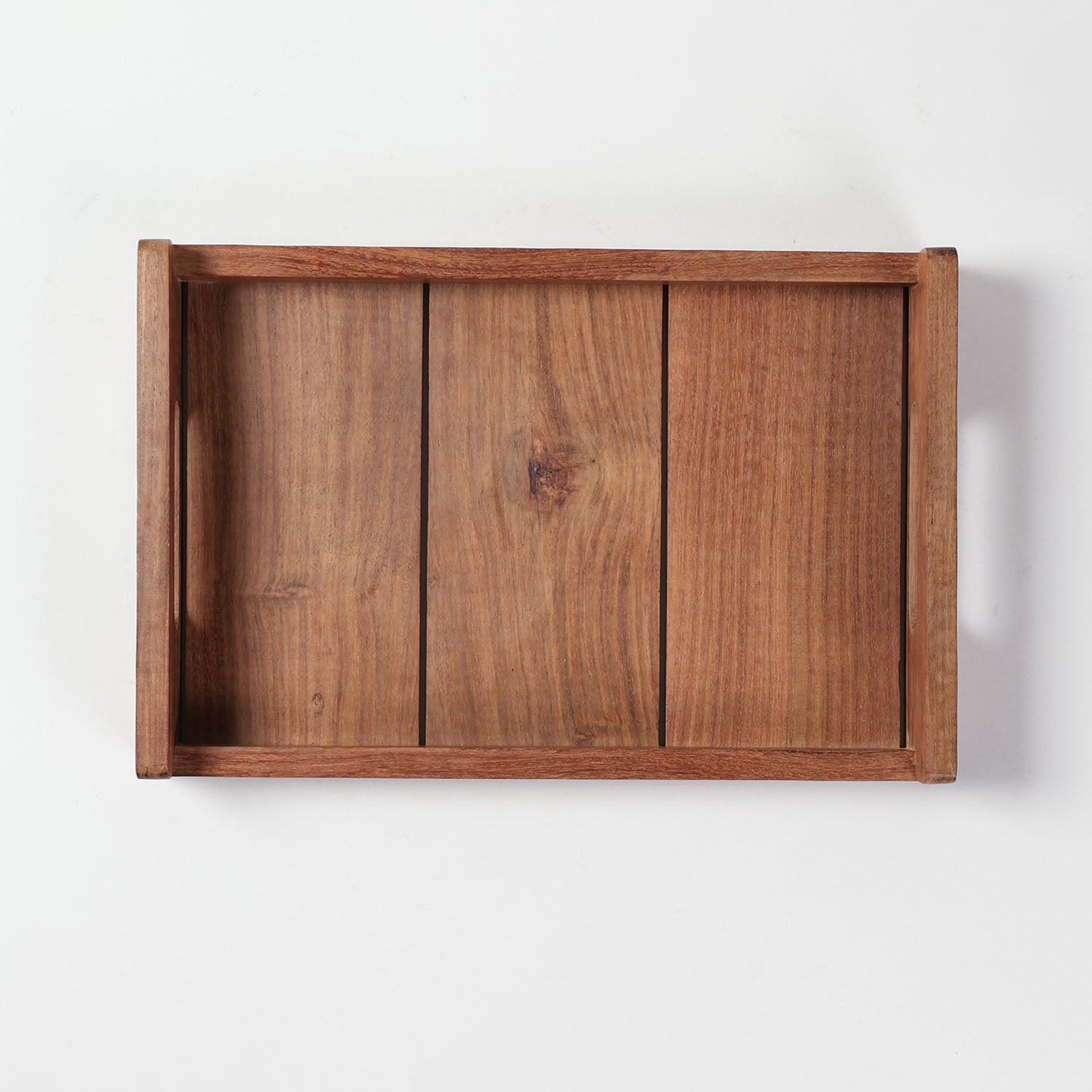 Striped Brown Sheesham Wood Tray