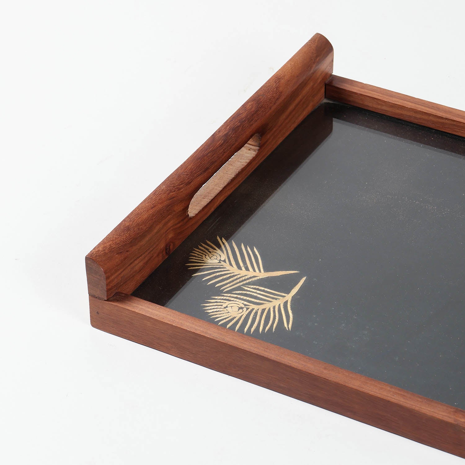 Sikki Grass Work Sheesham Wood Square Tray