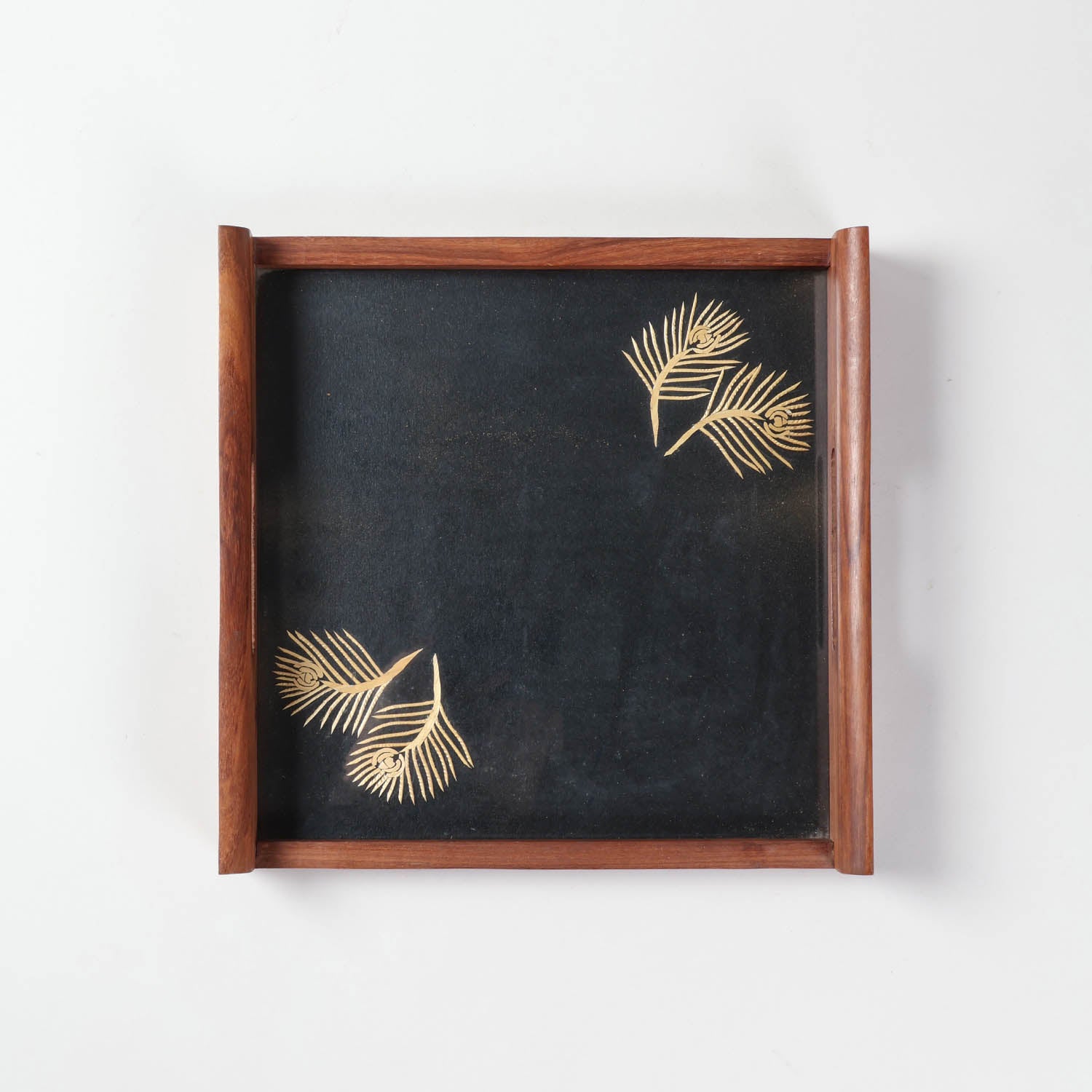 Sikki Grass Work Sheesham Wood Square Tray