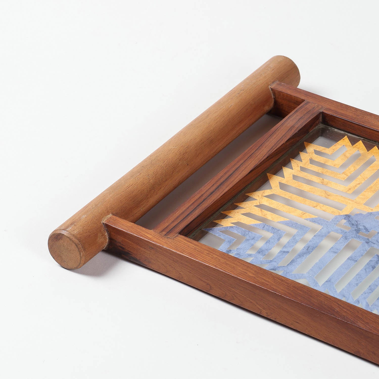 Brown Cutwork Paper Bamboo Tray