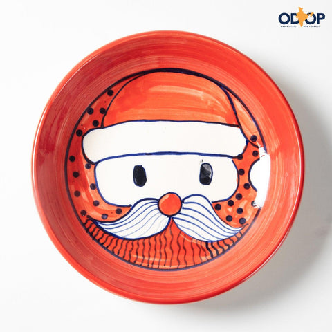 Santa & Rudolph Ceramic Set of 3, Plates & Mug - Eyaas