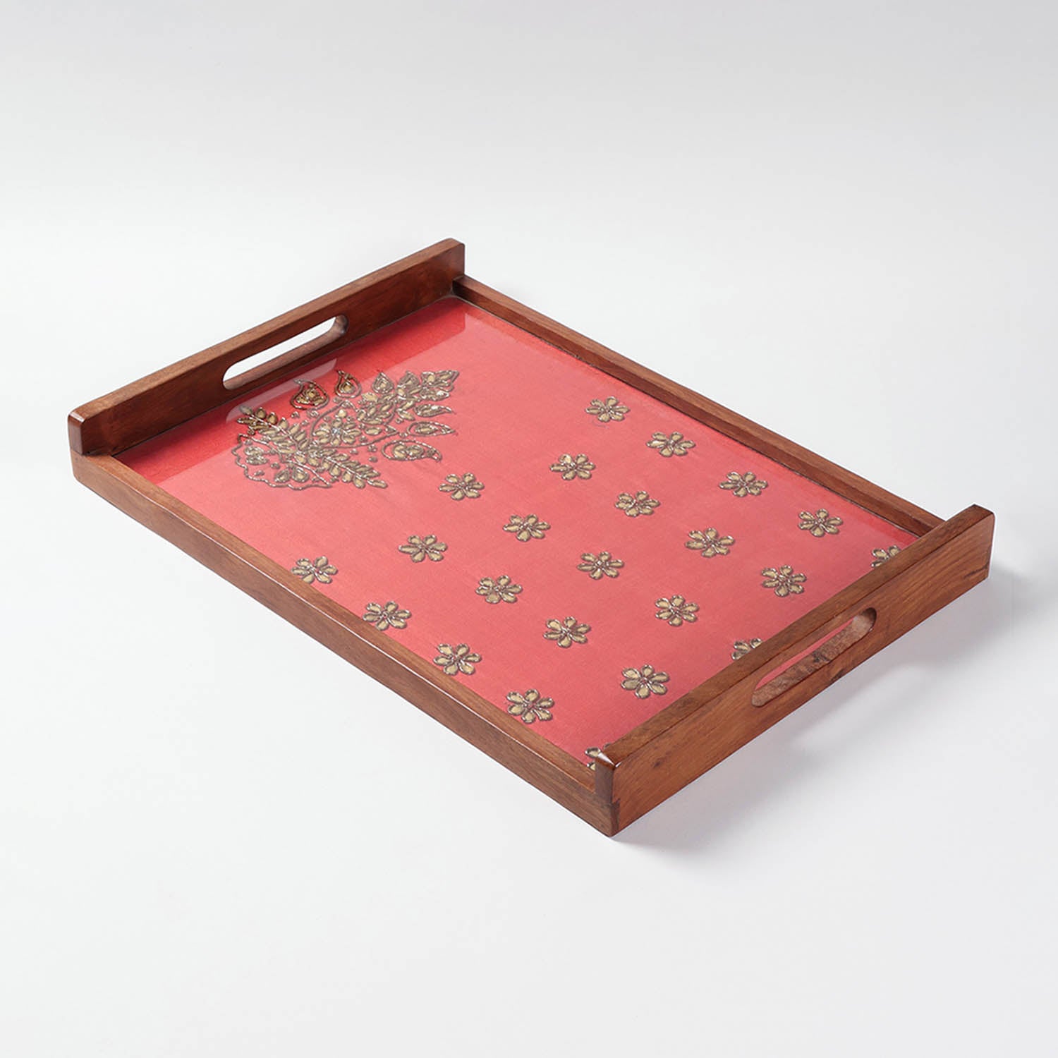 Sheesham Wood & Gota Patti Cotton Tray