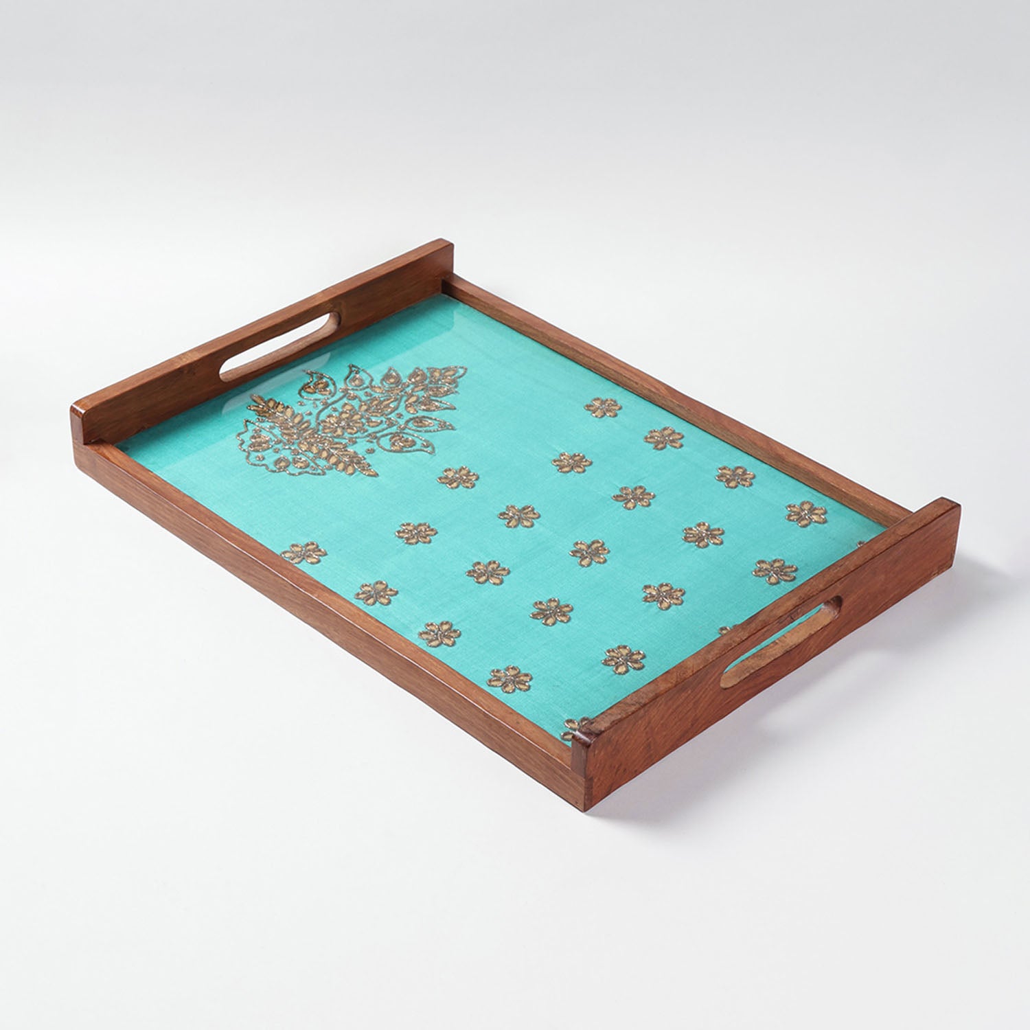 Sheesham Wood & Gota Patti Cotton Tray