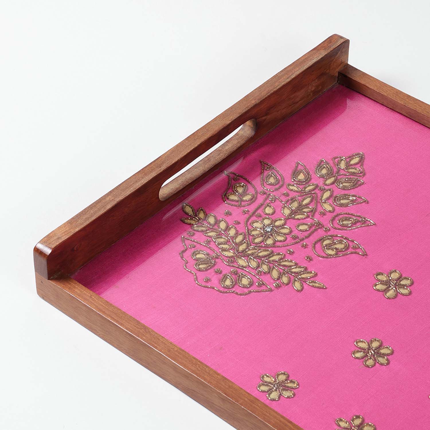 Sheesham Wood & Gota Patti Cotton Tray