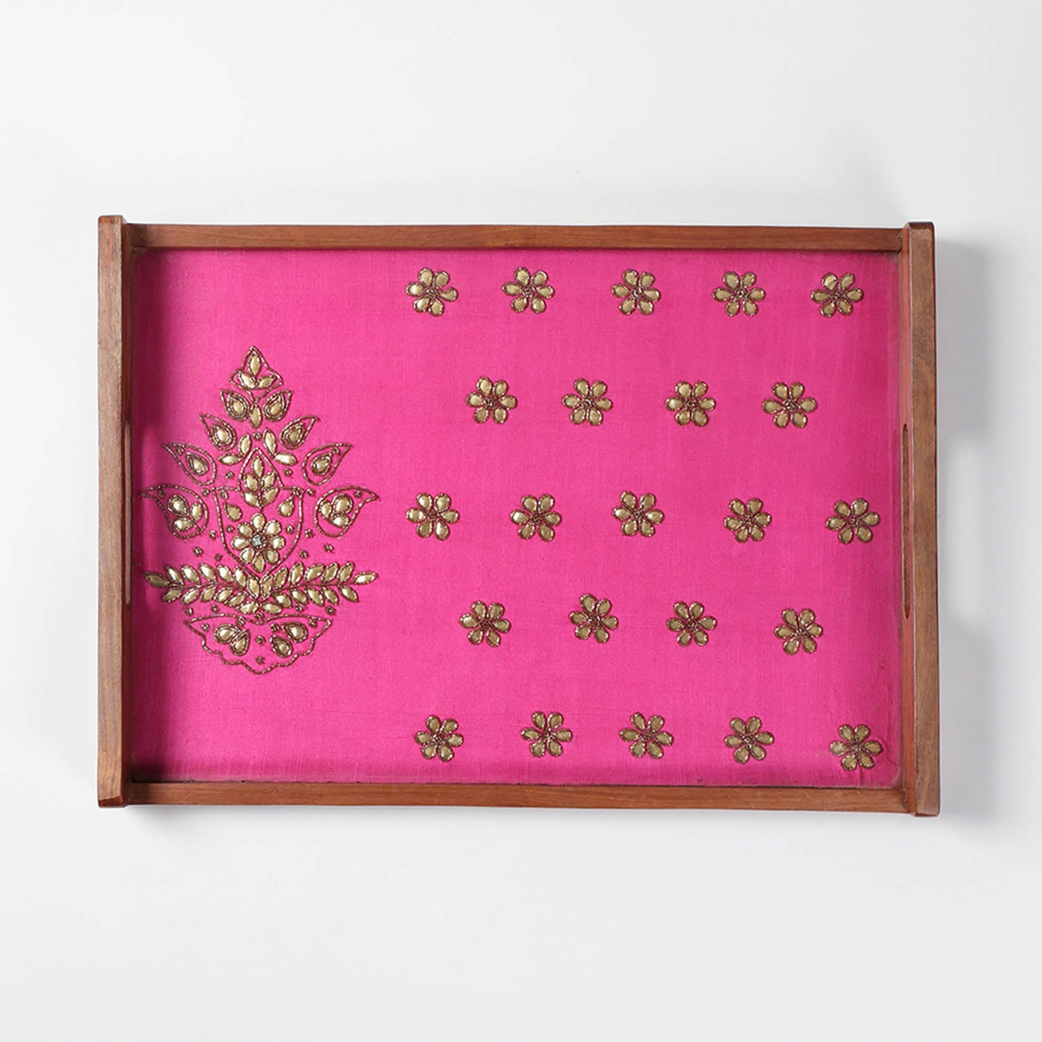 Sheesham Wood & Gota Patti Cotton Tray
