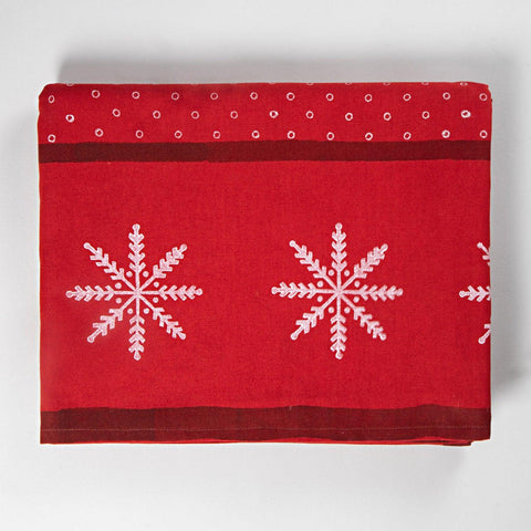 Christmas Hand Block Printed Table Cover - Eyaas