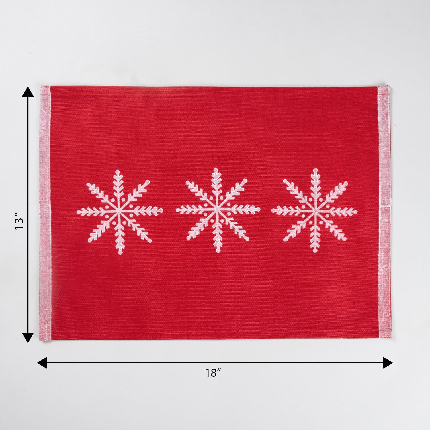 Christmas Hand Block Printed Table Mats Set of 2