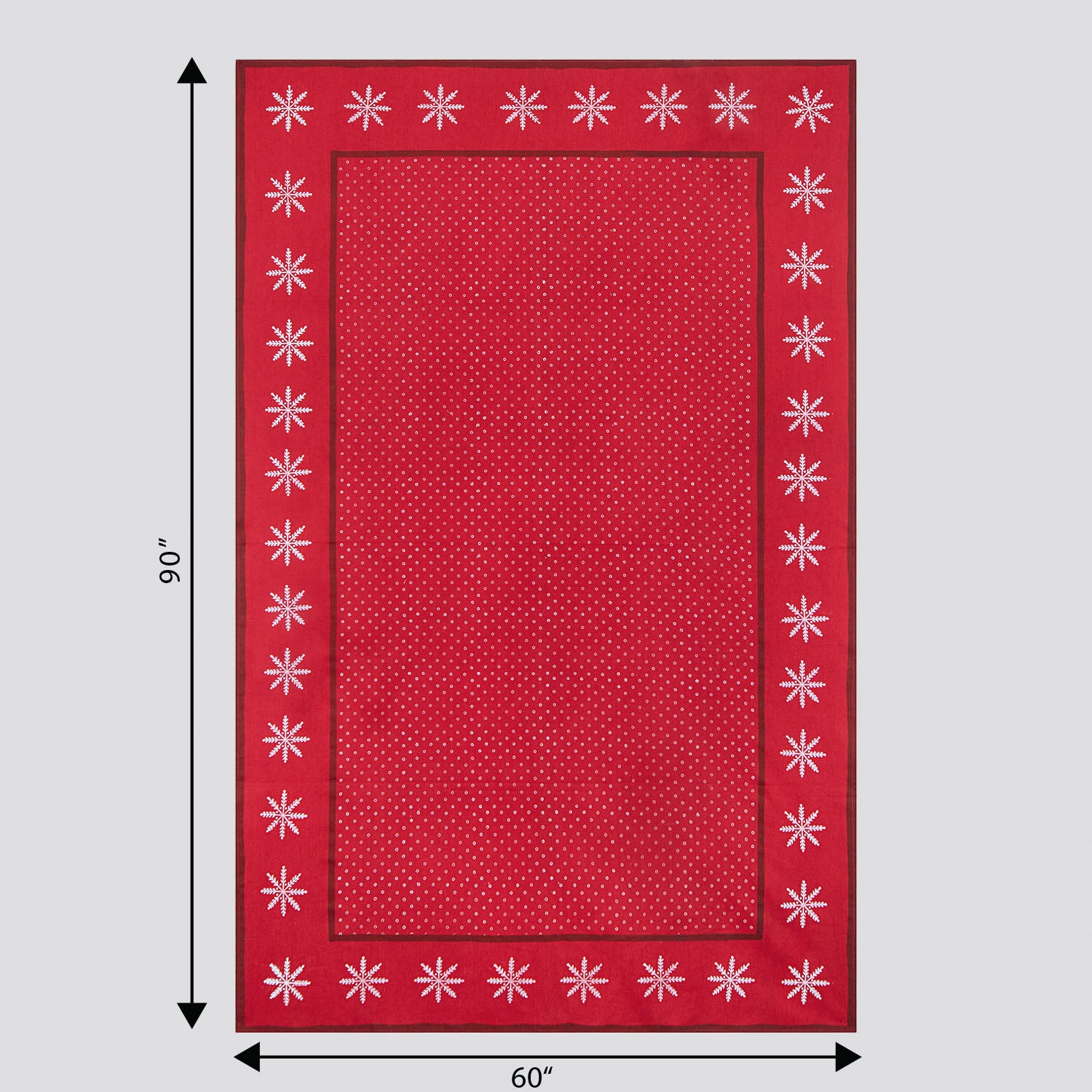 Christmas Hand Block Printed Table Cover