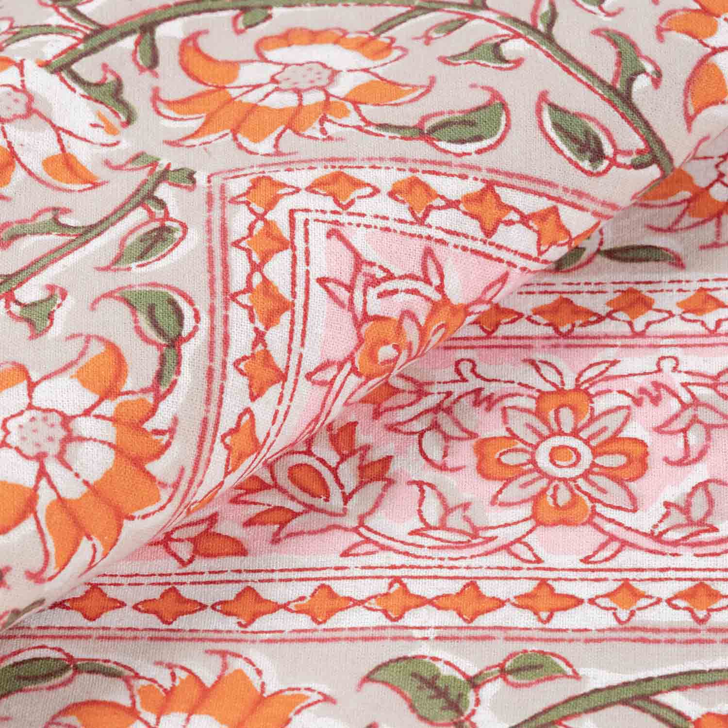 King-size Lotus Printed Bedcover, Pink
With 2 Pillow Cases - Eyaas