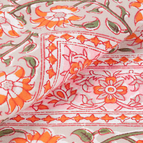King-size Lotus Printed Bedcover, Pink
With 2 Pillow Cases - Eyaas